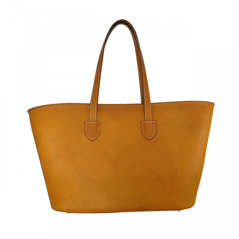Large Natural Leather Cabas - Bag